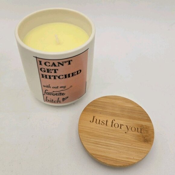 I Cant Get Hit Hitched Without My B*tch Bridesmaid Jar Candle With Floral Scent - Picture 3 of 12